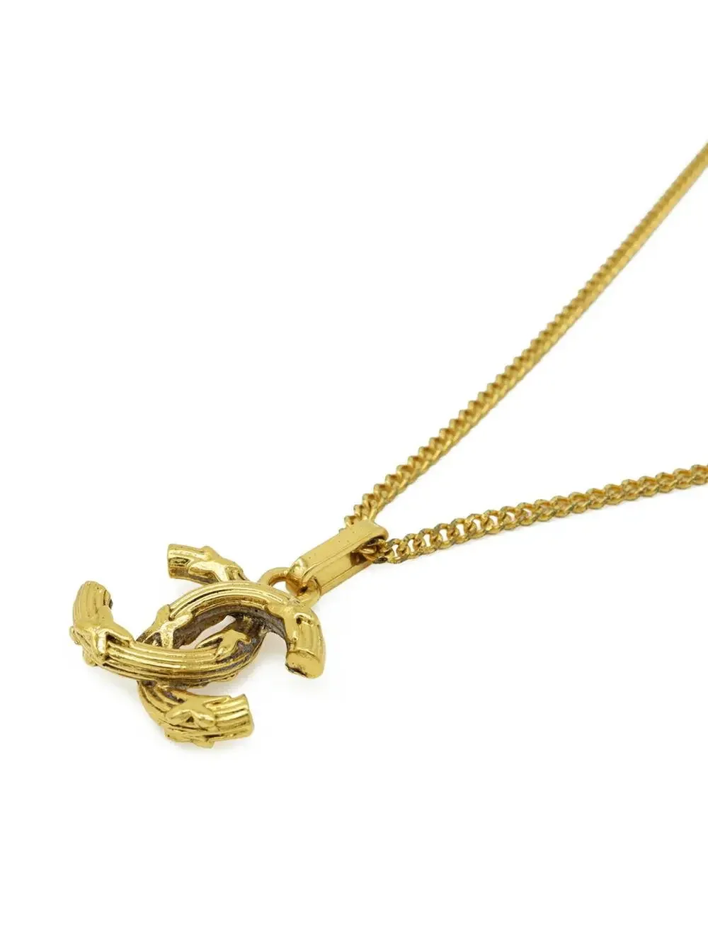 Chanel Cc Logo Chain Pendant Necklace #276085C70B